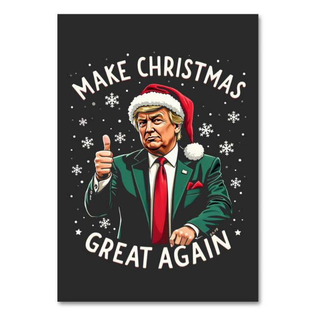 Weihnachten wieder großartig Weihnachten schwitzen Tischnummer (Vorderseite)