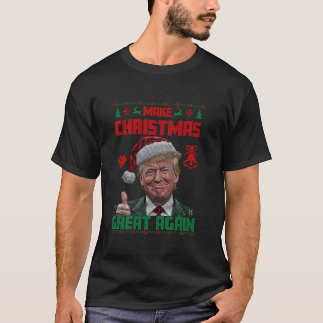 Weihnachten wieder großartig Weihnachten Trump Sw T-Shirt (Vorderseite)