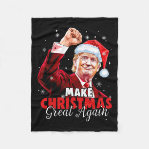 Weihnachten wieder großartig Weihnachten Trump Wei Fleecedecke