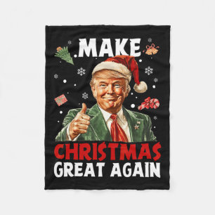 Weihnachten wieder großartig Weihnachten Trump Wei Fleecedecke