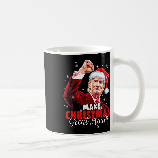 Weihnachten wieder großartig Weihnachten Trump Wei Kaffeetasse (Rechts)