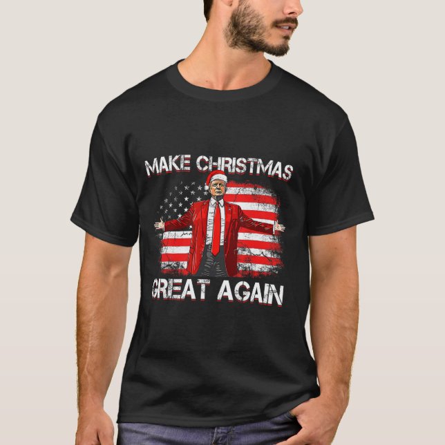 Weihnachten wieder großartig Weihnachten Trump Wei T-Shirt (Vorderseite)