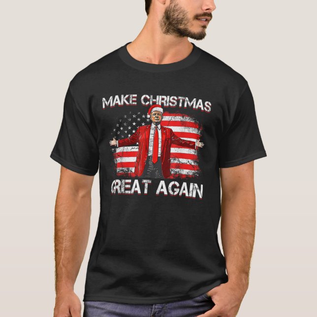Weihnachten wieder großartig Weihnachten Trump Wei T-Shirt (Vorderseite)