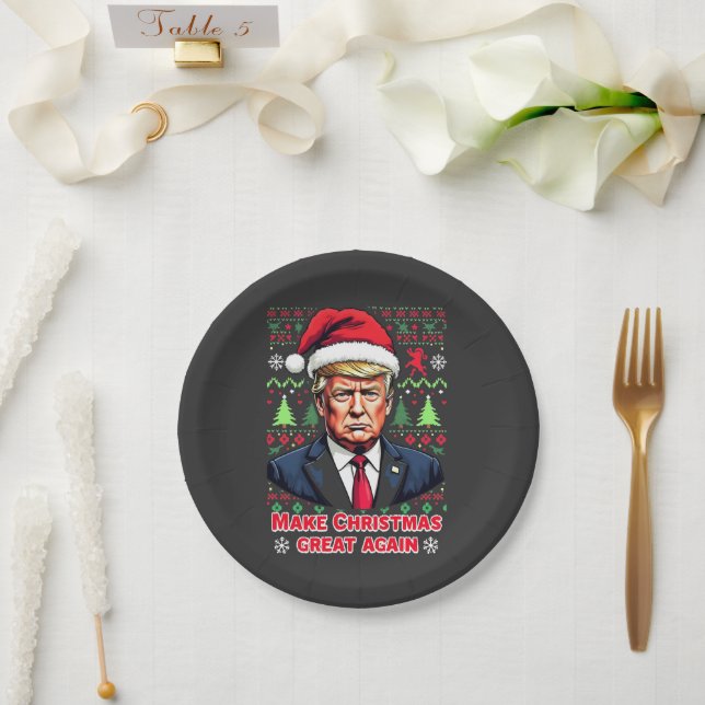 Weihnachten wieder großartig Weihnachten Ugly Xmas Pappteller (Hochzeit)