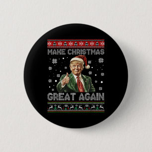 Weihnachten wieder großartig Xmas Funny Trump Paja Button