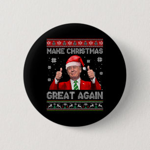 Weihnachten wieder großartig Xmas Funny Trump Paja Button