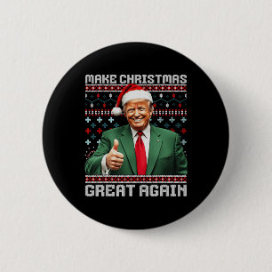 Weihnachten wieder großartig Xmas Funny Trump Paja Button