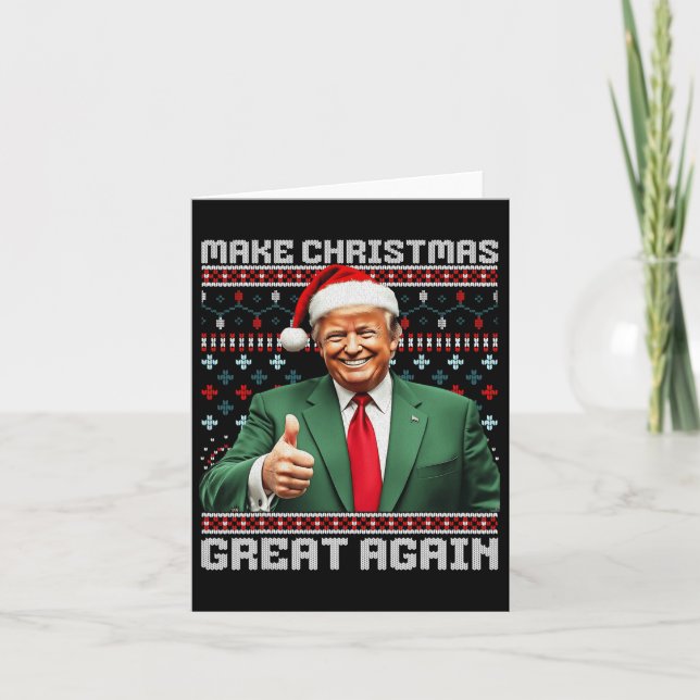 Weihnachten wieder großartig Xmas Funny Trump Paja Karte (Vorderseite)