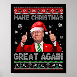 Weihnachten wieder großartig Xmas Funny Trump Paja Poster