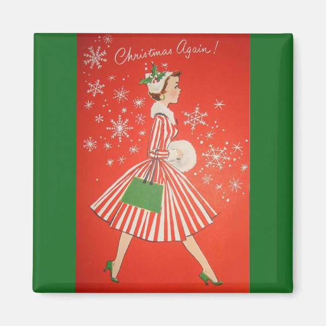 Weihnachten wieder! Kühlschrankmagnet Magnet (Vorne)