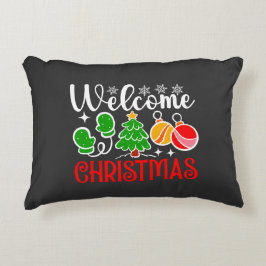 Weihnachten Willkommen Dekokissen