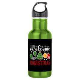 Weihnachten Willkommen Edelstahlflasche