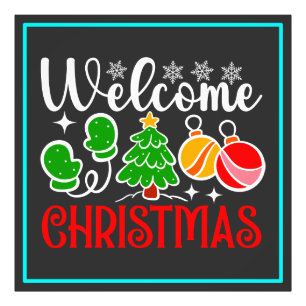 Weihnachten Willkommen Fotodruck