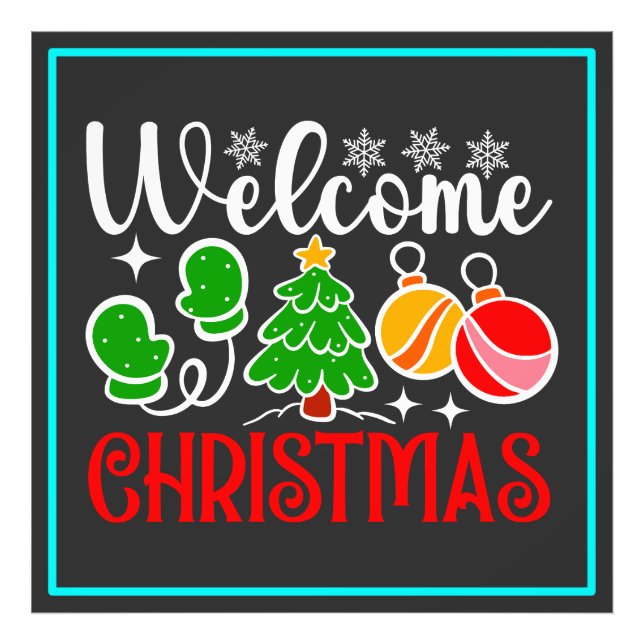 Weihnachten Willkommen Fotodruck (Vorne)