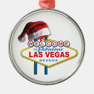 Weihnachten Willkommen im Zeichen von Las Vegas Ornament Aus Metall