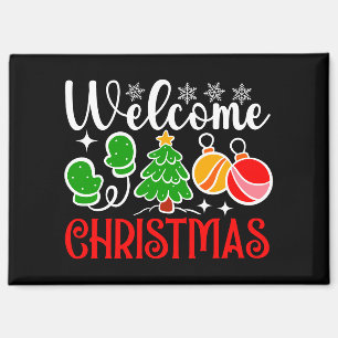 Weihnachten Willkommen Magnet
