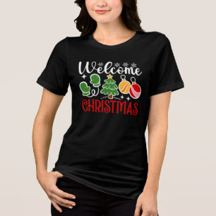 Weihnachten Willkommen Tri-Blend Shirt