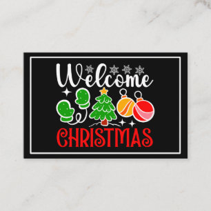Weihnachten Willkommen Visitenkarte