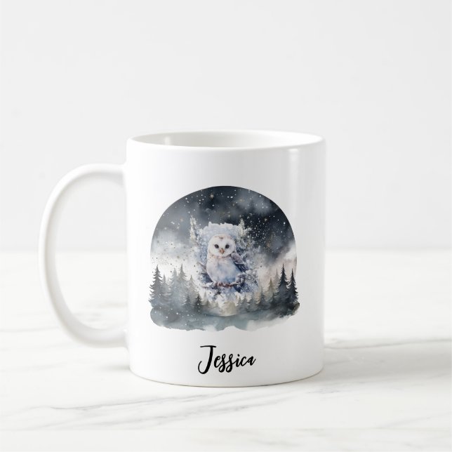 Weihnachten Winter Bergwald Abenteuer Schnee Kunst Kaffeetasse (Links)