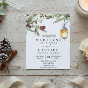Weihnachten Winter Elegante Pine Drop Schwarze Hoc Flyer