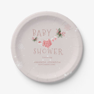 Weihnachten Winter Es ist kalt draußen Babydusche Pappteller
