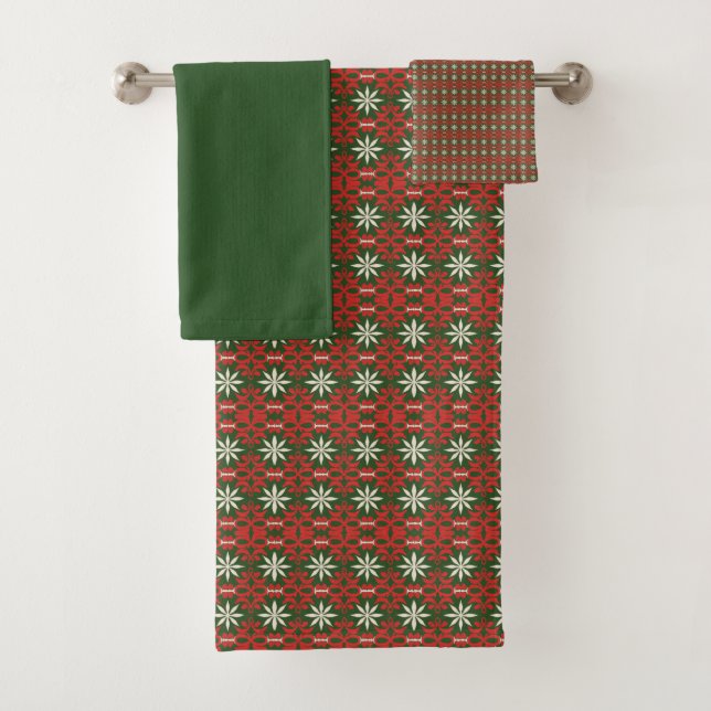 Weihnachten/Winter gemustert Badhandtuch Set (Insitu)