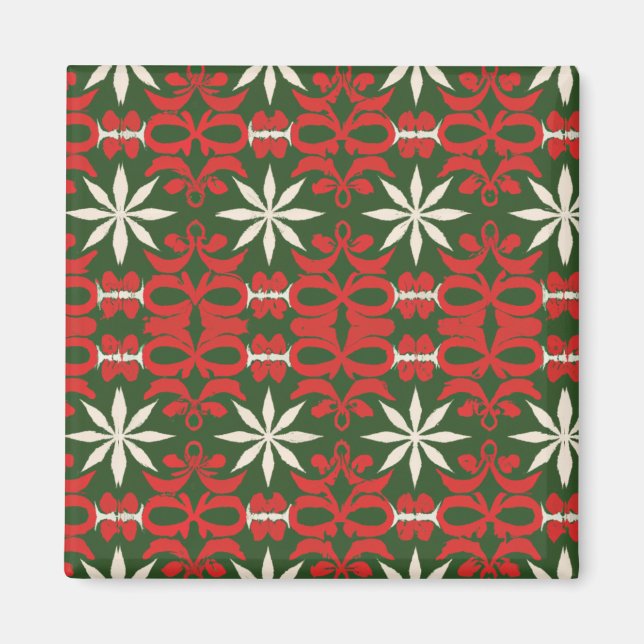 Weihnachten/Winter gemustert Magnet (Vorne)