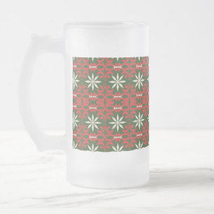 Weihnachten/Winter gemustert Mattglas Bierglas