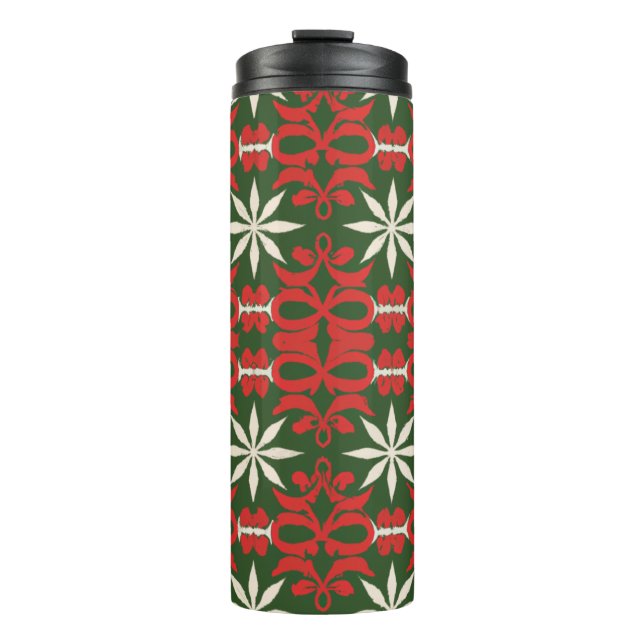 Weihnachten/Winter gemustert Thermosbecher (Vorderseite)