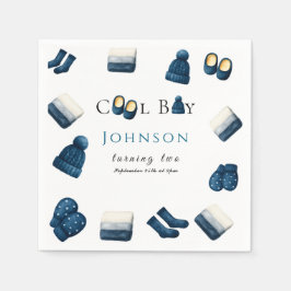 Weihnachten Winter gemütliche Junge zwei Serviette