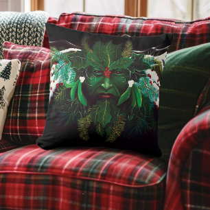 Weihnachten Winter Green Man Kissen
