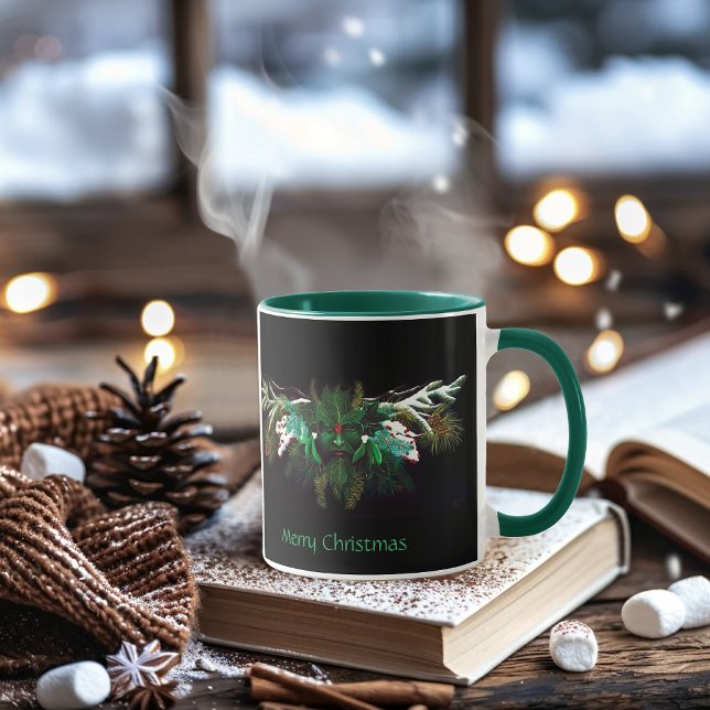Weihnachten Winter Green Man Tasse (Von Creator hochgeladen)