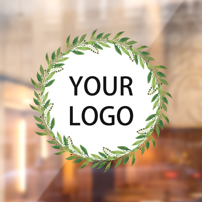 Weihnachten-Winter-Kränz-Logo  Fensteraufkleber (Blatt 2)