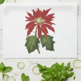 Weihnachten, Winter-Pflanze Red Poinsettia Küchentuch