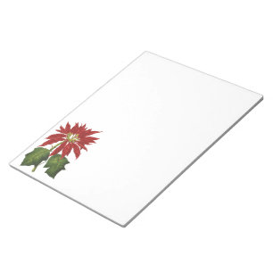 Weihnachten, Winter-Pflanze Red Poinsettia Notizblock