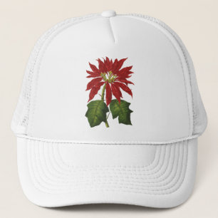 Weihnachten, Winter-Pflanze Red Poinsettia Truckerkappe
