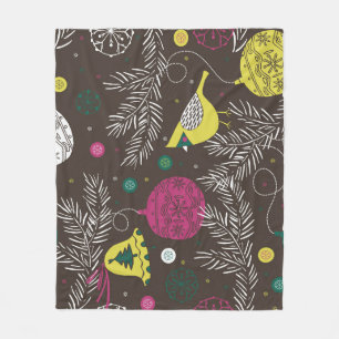 Weihnachten Winter: Saisonales Muster. Fleecedecke