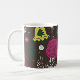 Weihnachten Winter: Saisonales Muster. Kaffeetasse