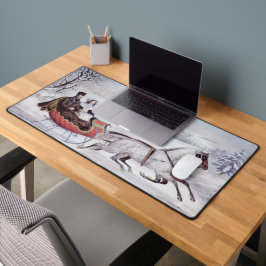 Weihnachten, Winter, Schlittenpferd Schreibtischunterlage