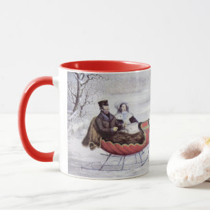 Weihnachten, Winter, Schlittenpferd Tasse