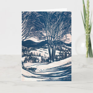 Weihnachten, Winter Schnee Berglandschaft Feiertagskarte