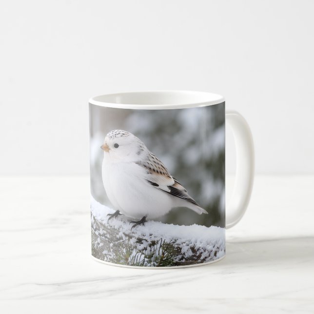 Weihnachten Winter Schneefink  Kaffeetasse (VorderseiteRechts)