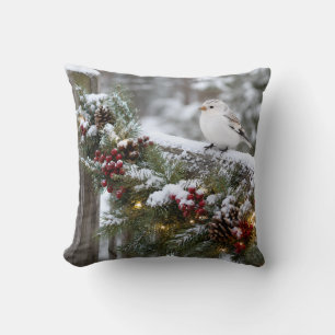 Weihnachten Winter Schneefink  Kissen