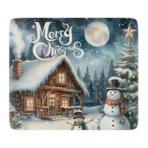 Weihnachten/Winter/Schneemann Schneidbrett Schneidebrett