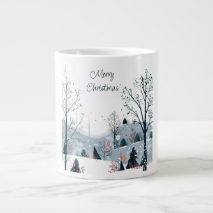 Weihnachten Winter Schneewelt Frohe Weihnachten Jumbo-Tasse
