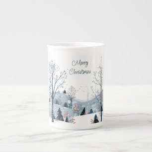 Weihnachten Winter Schneewelt Frohe Weihnachten Prozellantasse