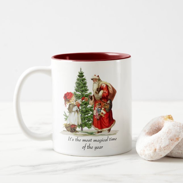 Weihnachten/Winter-Tasse Zweifarbige Tasse (Mit Donut)