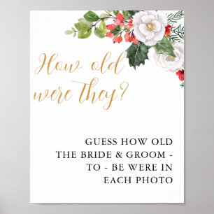 Weihnachten Winter Wie Alt Waren Sie Brautparty Poster