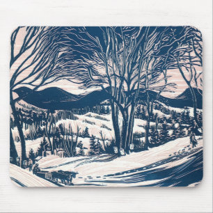Weihnachten, Wintergebirgslandschaft Mousepad
