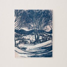 Weihnachten, Wintergebirgslandschaft Puzzle